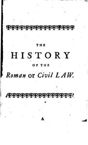 Histoire du droit romain by Claude Joseph de Ferrière
