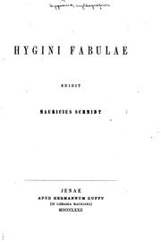 Cover of: Hygini Fabulae, edidit Mauricius Schmidt.