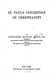 Cover of: St. Paul's conception of Christianity