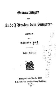 Cover of: Erinnerungen  von Ludolf Ursleu dem jüngeren by Ricarda Huch