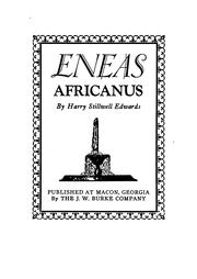 Cover of: Eneas Africanus by Harry Stillwell Edwards
