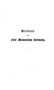 Cover of: Reisebriefe aus den Jahren 1830 bis 1832