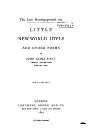 Cover of: Little new-world idyls: and other poems