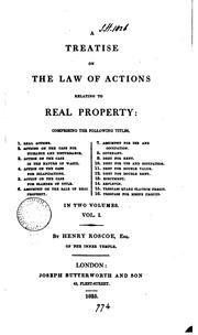 Cover of: A treatise on the law of actions relating to real property ...