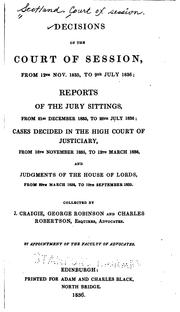 Decisions of the Court of Session by Scotland. Court of Session.