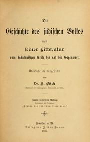 Cover of: Die Geschichte des jüdischen Volkes und seiner Litteratur vom babylonischen Exile bis auf die Gegenwart