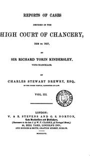 Cover of: Reports of cases decided in the High Court of Chancery by Great Britain. Court of Chancery.