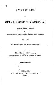 Cover of: Exercises in Greek prose composition