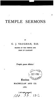 Cover of: Temple sermons