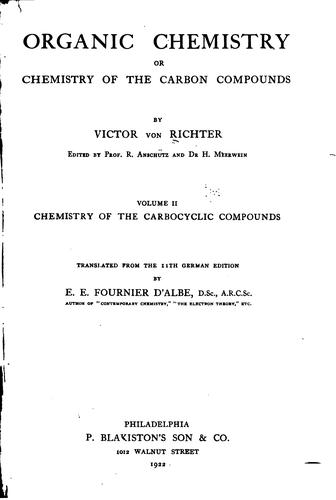 Organic chemistry by Victor von Richter