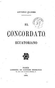 Cover of: El concordato ecuatoriano. by Flores, Antonio
