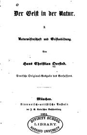 Cover of: Der Geist in der Natur
