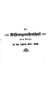 Cover of: Die Missionsgesellschaft von Steyl. by Heide, Herm. auf der