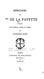 Cover of: Mémoires de Mme de La Fayette