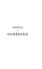 Cover of: Journal d'un comédien... by Frédéric Febvre