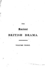 Cover of: The ancient British drama ...