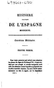 Cover of: Histoire politique de l'Espagne moderne, suivie d'un aperçu sur les finances by Manuel de Maliani