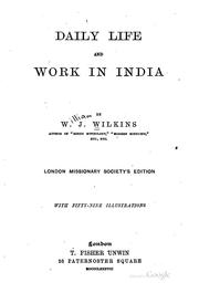 Cover of: Daily life and work in India by W. J. Wilkins