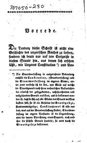 Cover of: Die Ausbildung der Verfassung des Königreiches Ungern by Anton Wilhelm Gustermann