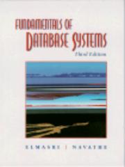 Cover of: Fundamentals of Database Systems (3rd Edition)