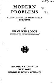 Cover of: Modern problems by Oliver Lodge