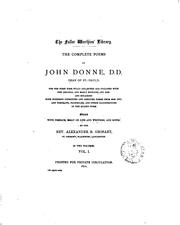 Cover of: The complete poems of John Donne