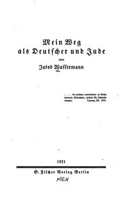 Cover of: Mein Weg als Deutscher und Jude.