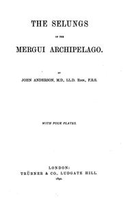 Cover of: The Selungs of the Mergui archipelago.
