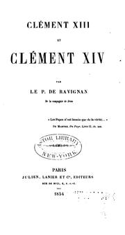 Cover of: Clément XIII et Clément XIV.