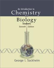 Introduction to chemistry for biology students by George I. Sackheim