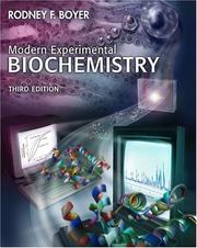 Cover of: Modern Experimental Biochemistry (3rd Edition) by Rodney F. Boyer