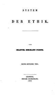 Cover of: System der ethik.