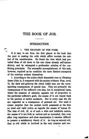 Cover of: Commentary on the book of Job...