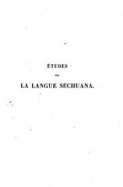 Cover of: Études sur la langue séchuana by E. Casalis