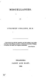 Cover of: Miscellanies.