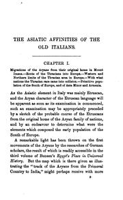 Cover of: The Asiatic affinities of the old Italians. by Robert Ellis