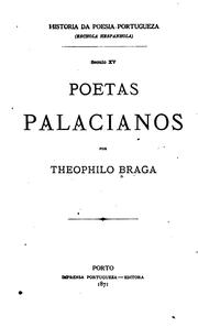 Cover of: Poetas palacianos by Teófilo Braga