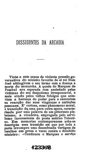 Filinto Elysio e os dissidentes da Arcadia .. by Teófilo Braga