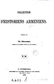 Cover of: Collection d'historiens arméniens ... by Marie Félicité Brosset