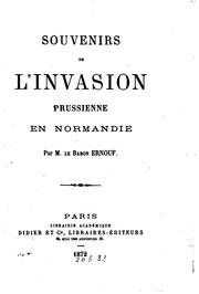 Cover of: Souvenirs de l'invasion prussienne en Normandie