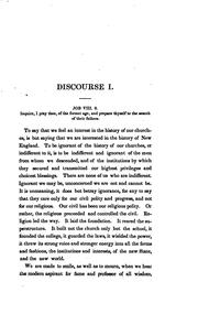 Discourses comprising a history of the First Congregational Church in Providence by Edward Brooks Hall