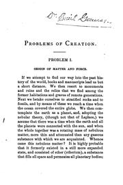 Cover of: Problems of creation.