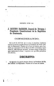 Cover of: Lei sobre elecciones de presidente del poder judicial, majistrados i fiscales de la Corte de justicia.