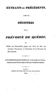 Cover of: Extraits ou précédents by Joseph-François Perrault