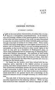 Cover of: Chinese fiction