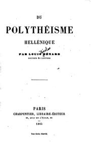 Cover of: Du polythéisme hellénique by Ménard, Louis