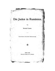 Cover of: Die Juden in Rumänien