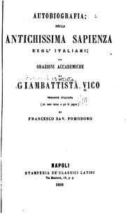 Cover of: Opere di Giambattista Vico ...