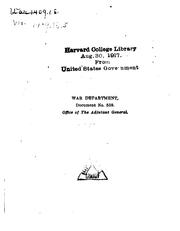 Cover of: Manual for noncommissioned officers and privates of field artillery of the army of the United States 1917. by United States Department of War