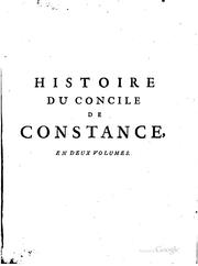 Cover of: Histoire du Concile de Constance by Lenfant, Jacques
